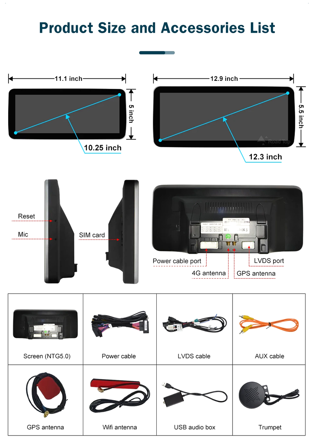 W169 Reproductor multimedia Android