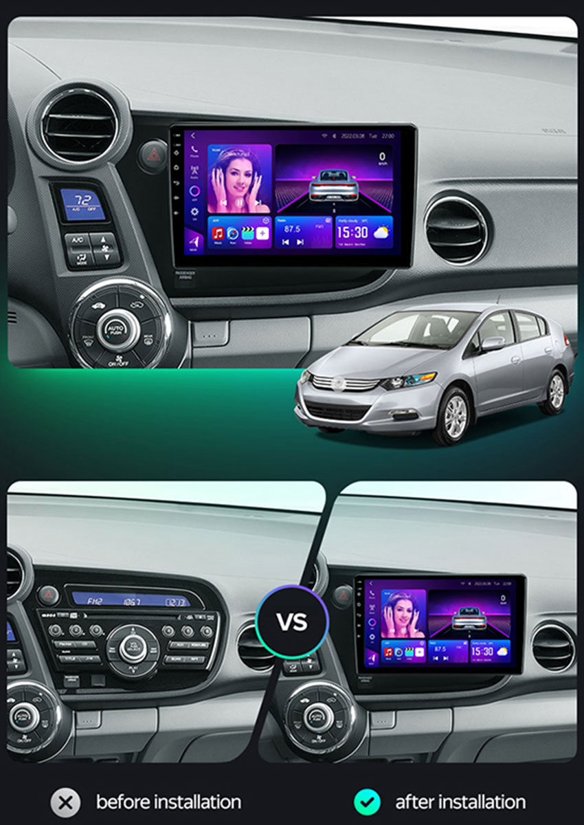 Honda insight 2009-2014 car android frame